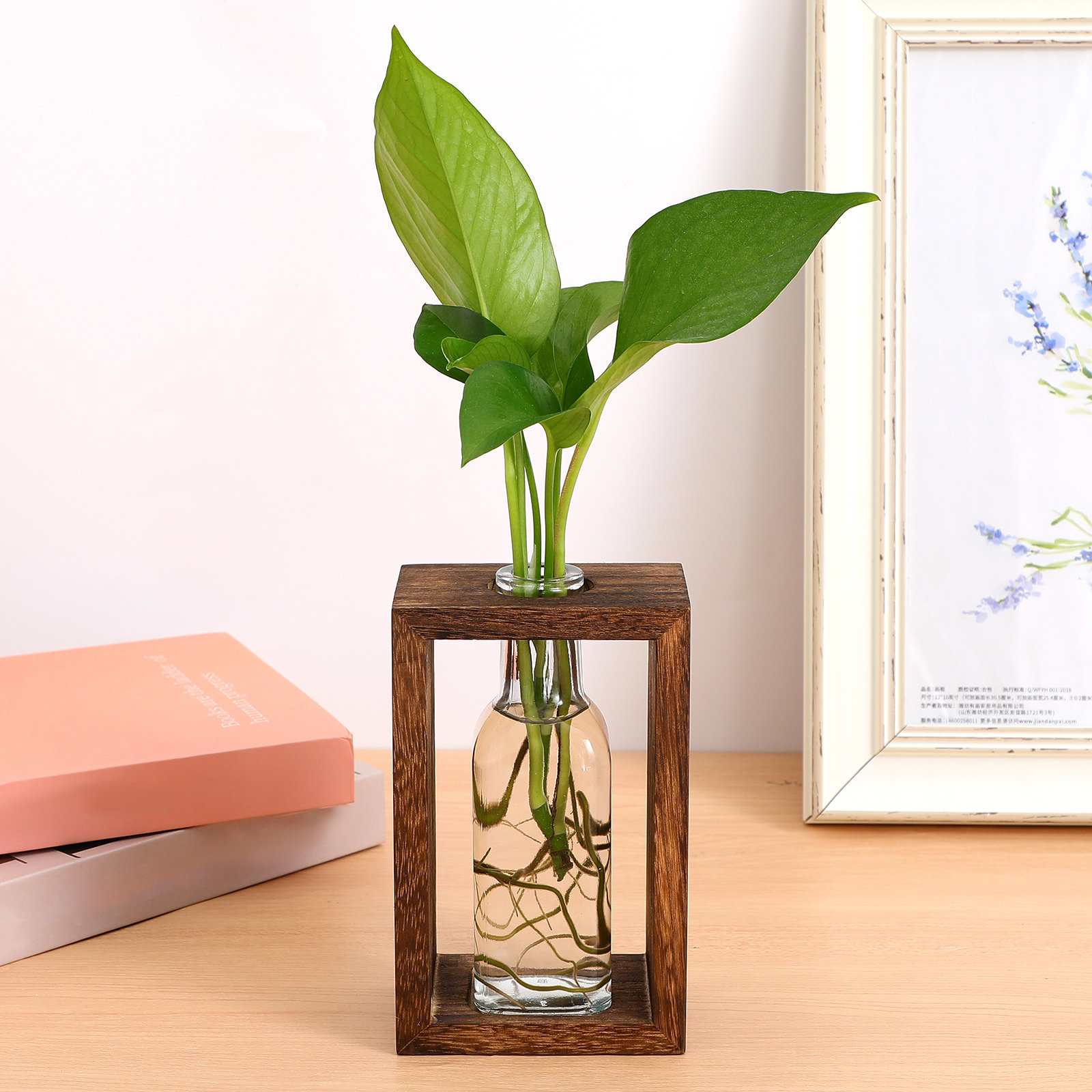 Propagation Station Vase - 1Set Wooden Hydroponic Plant Propagation Station