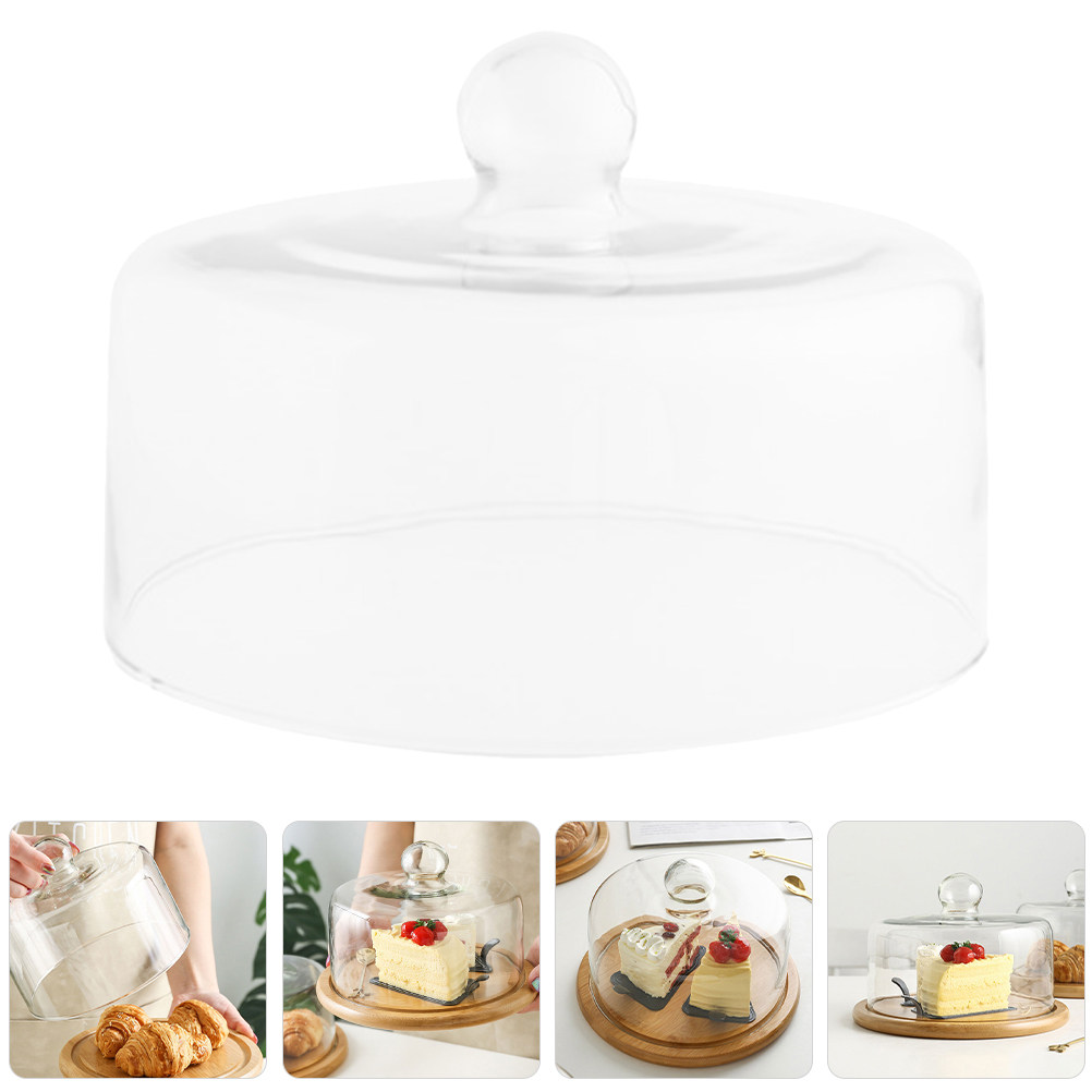 Plastic Dome Clear - 18Cm Glass Cake Dome Cover Clear