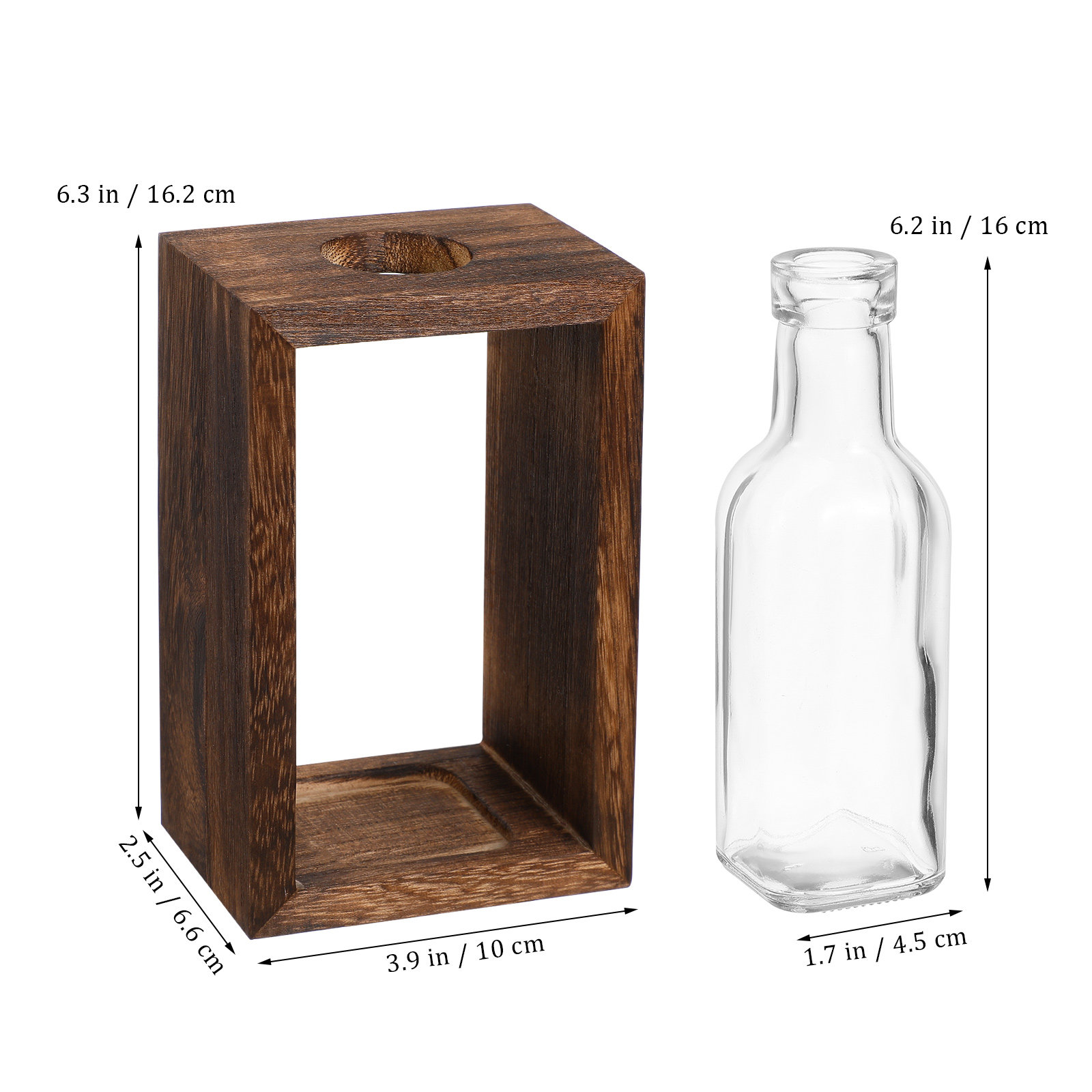 1Set Wooden Hydroponic Plant P - đánh giá và giá Propagation Station Vase