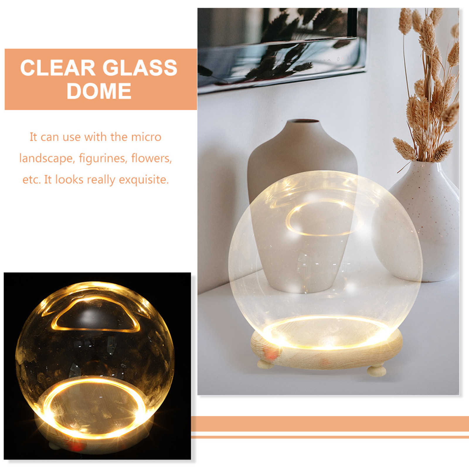 Clear Glass Dome Preserved Flo - đánh giá và giá Plastic Dome Clear